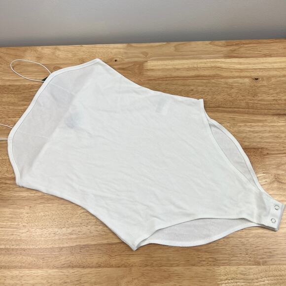 Wild Fable Women's White Spaghetti Strap Bodysuit - Size Medium - NWT - Picture 1 of 8